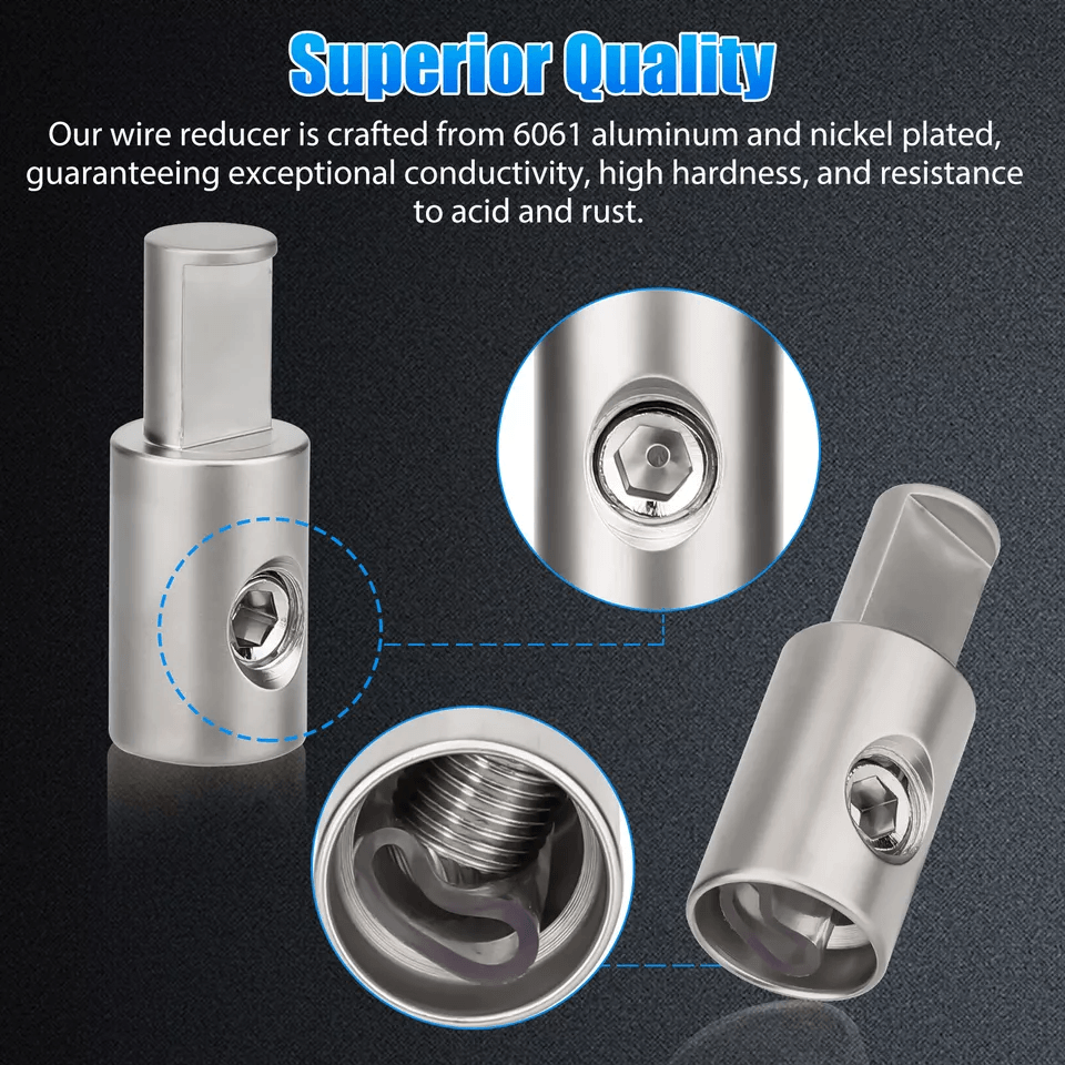 Pair Car Audio Power and Ground Gauge Amp Input Reducers, Gauge Wire Reducer for Amplifier Power Ground Connection