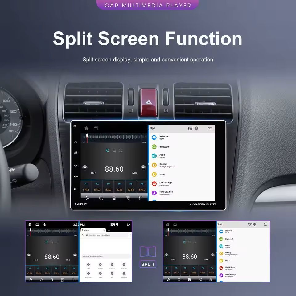 9-Inch Android Car Multimedia Player with CarPlay and Bluetooth