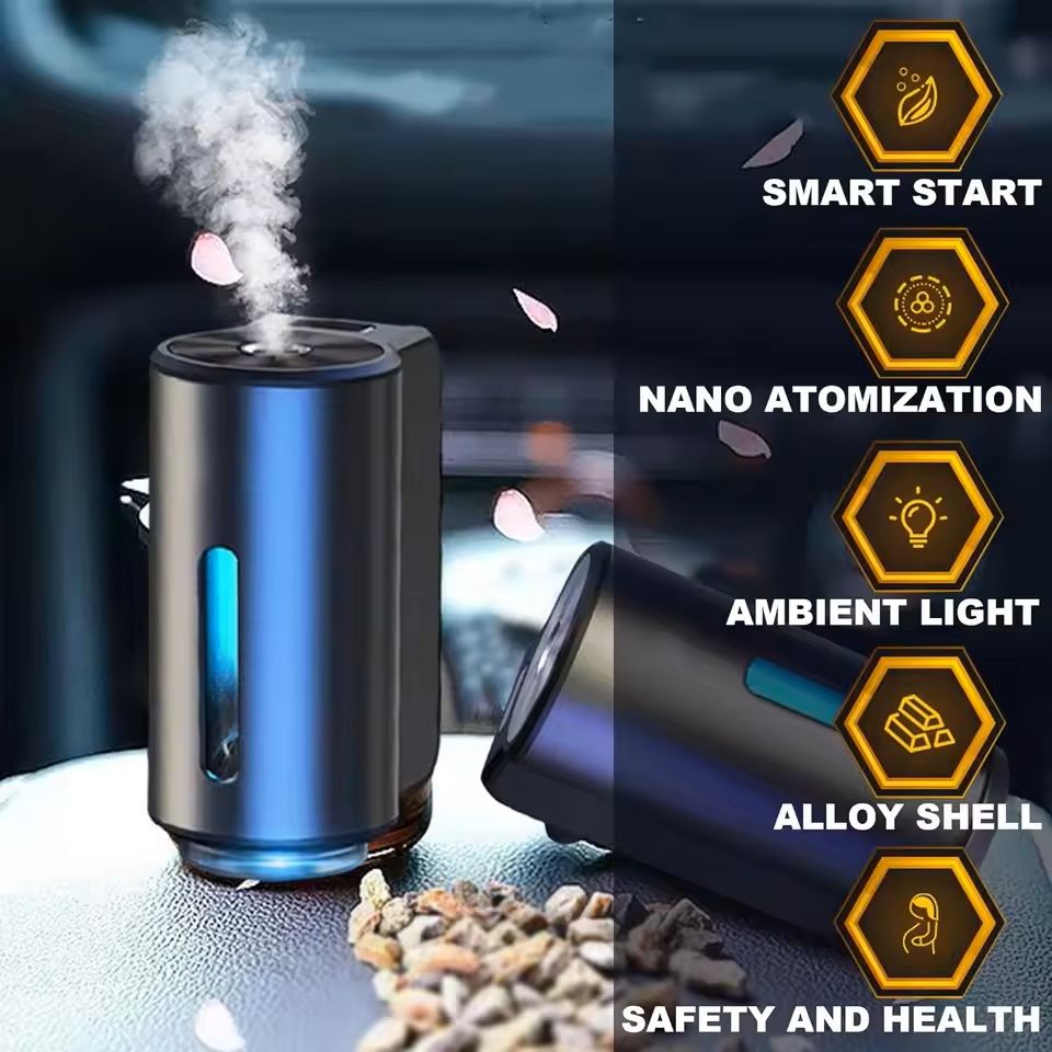 Rechargeable Car Air Freshener with Adjustable Fragrance Levels
