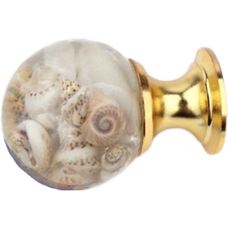 Amber Shell Tiger Eye Cabinet Handles Gold Drawer Knobs Luxury Furniture Pulls
