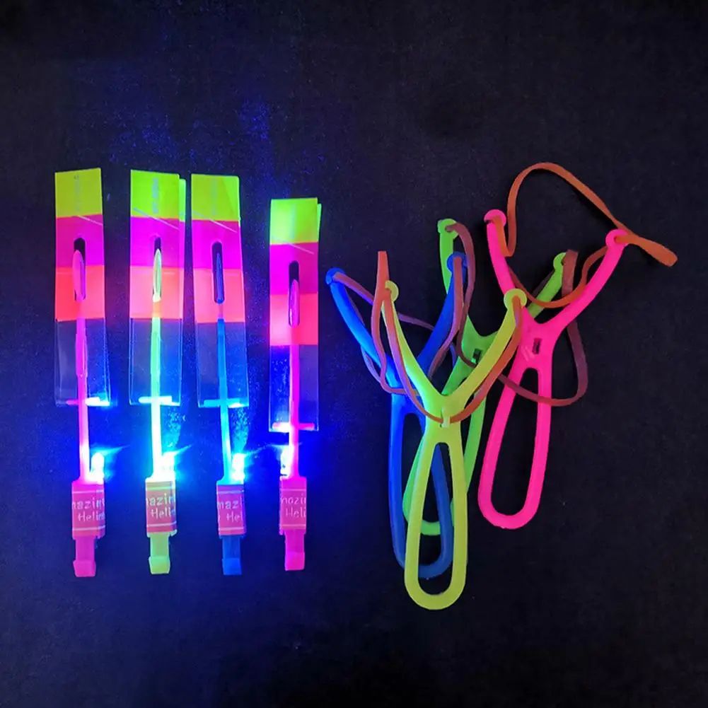 LED Flying Slingshot Toy Set