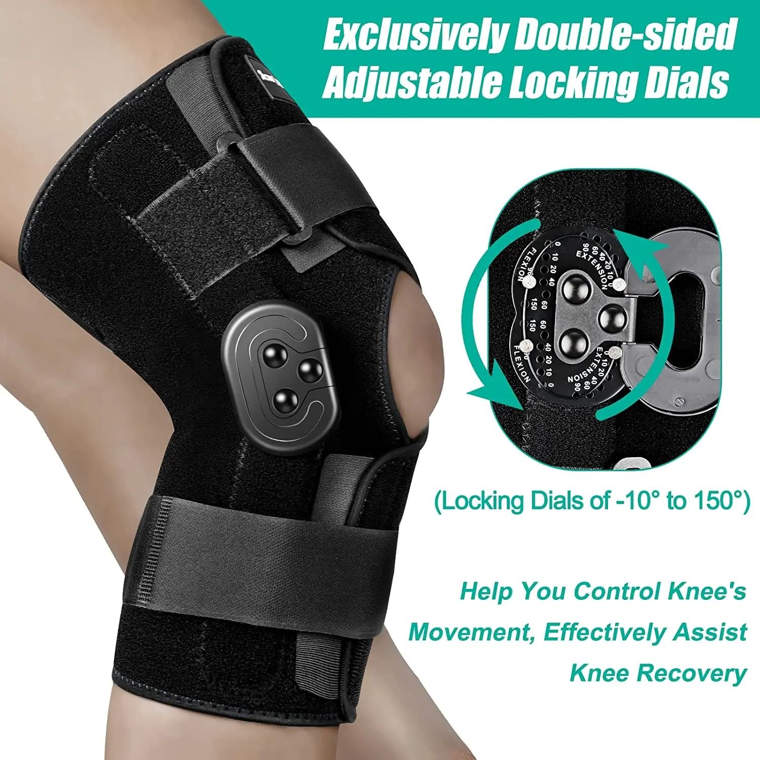 Aero-Dial Kinetic Recovery System – Premium Hinged Knee Brace with Locking Side Stabilizers