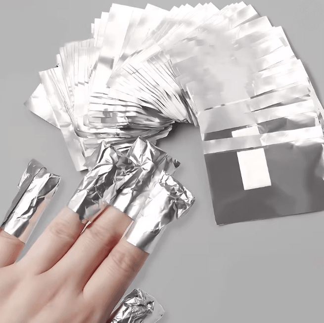 Aluminum Foil Nail Removal Wraps 100 Pack Soak Off Gel Polish Remover