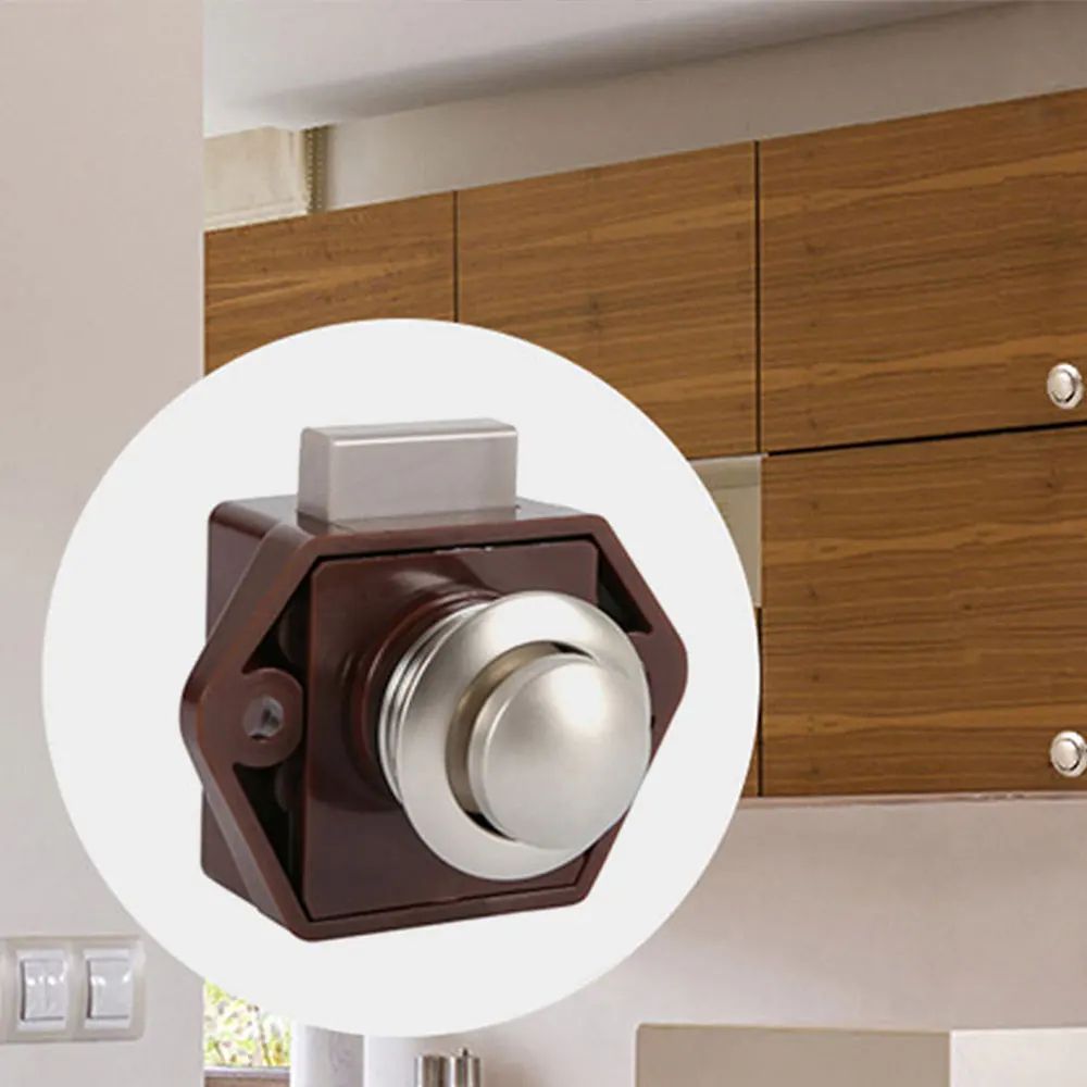 Push Lock Drawer Latch Set for RV Cabinet Boat and Camper Furniture Security