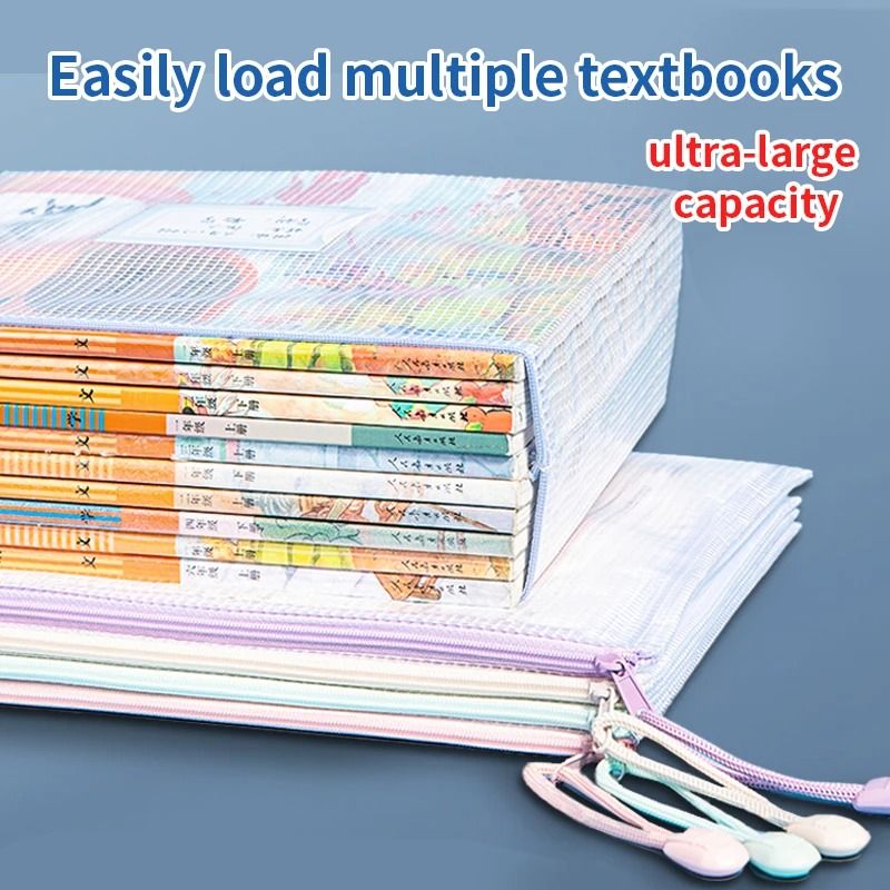 Multipurpose Mesh Zipper Pouch and Document Organizer