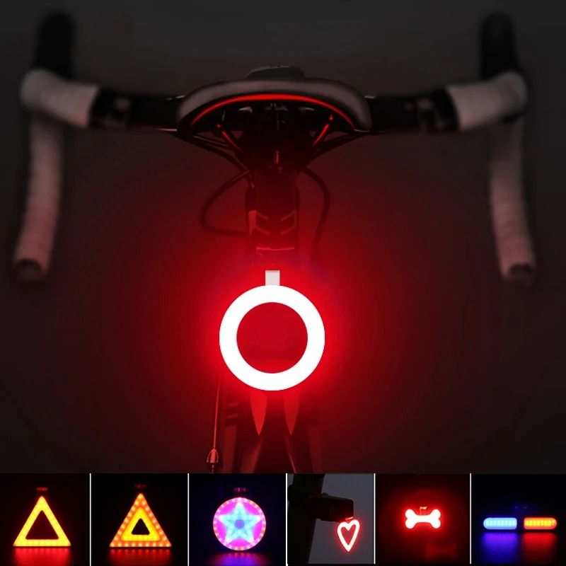USB Rechargeable Bicycle Tail Light Multi Mode LED Cycling Rear Lamp