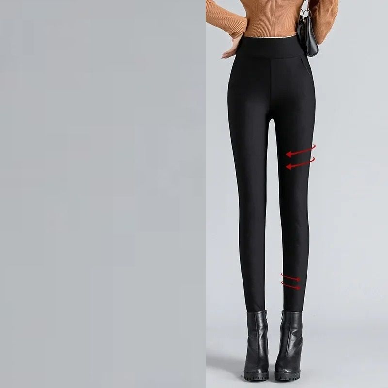 Womens Extra Thick Thermal Leggings with High Waist Design