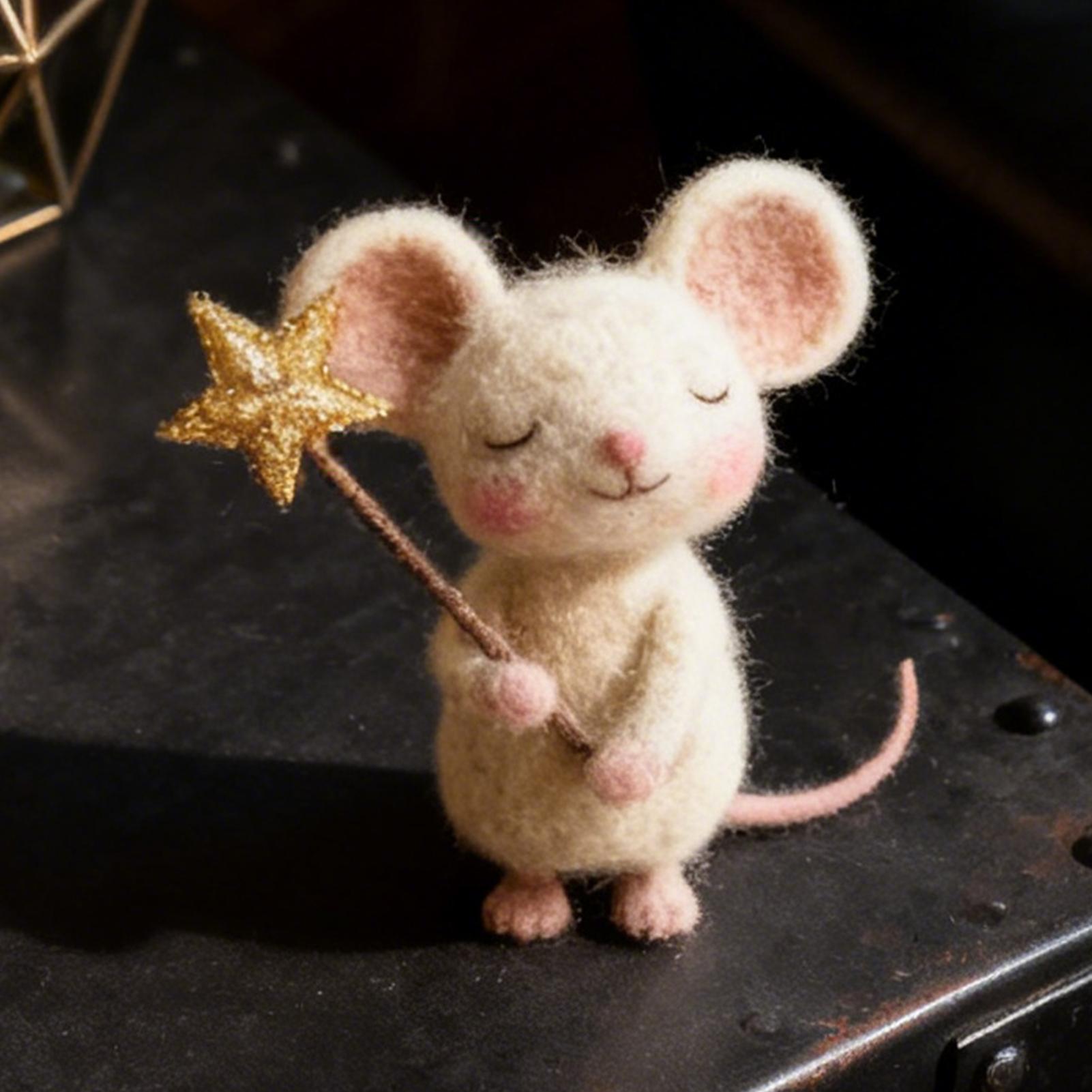 Felt Mice Fashionable Mousee Tabletop Decor for Christmas, Easter, Party Fireplace Mantel, Holiday Home Table