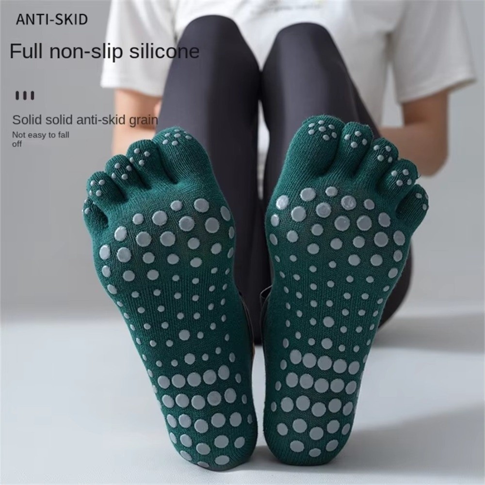 Lightweight Pilates Fitness Socks, Breathable Non-Slip Yoga Socks, Anti Slip Five Finger Socks
