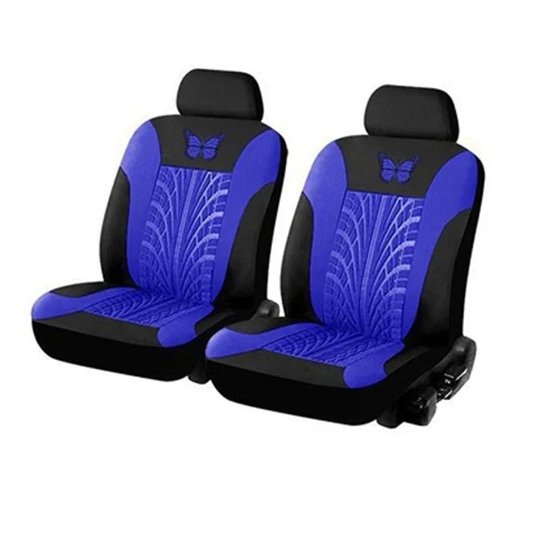 Universal Car Seat Cover Full Set with Butterfly Embroidery Design