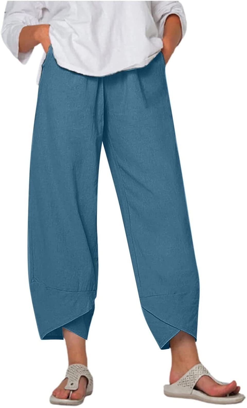 Elegant Autumn Joggers, Street Wear Women Clothes, Cotton Linen Sweatpants, Casual Women Pants