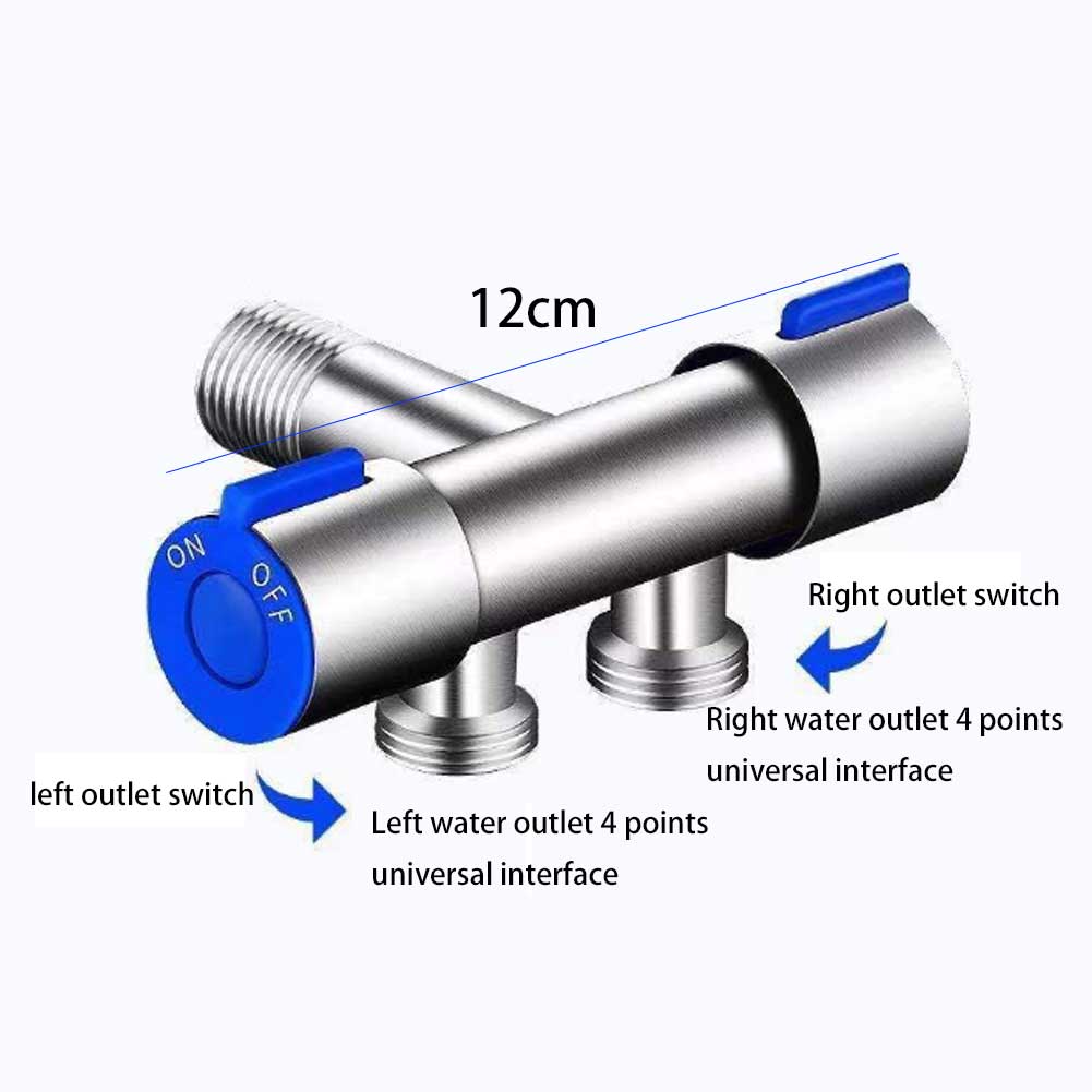 Stainless Steel Double Handle Cold Water Faucet for Bathroom & Washing Machine