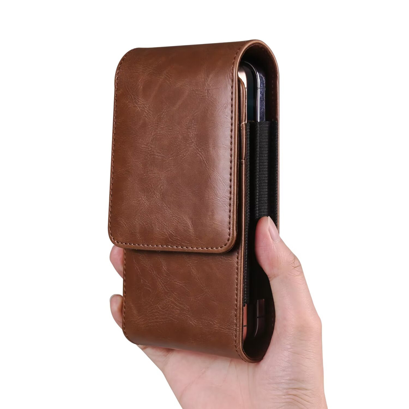 Vertical Dual Pouch Cell Phone Belt Pouch Durable Smartphone Waist Holder Case