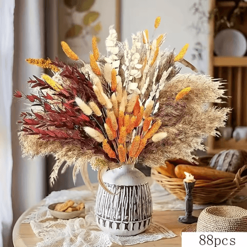 40-Piece Preserved Eucalyptus Bouquet Pampas Grass Boho Floral Decor