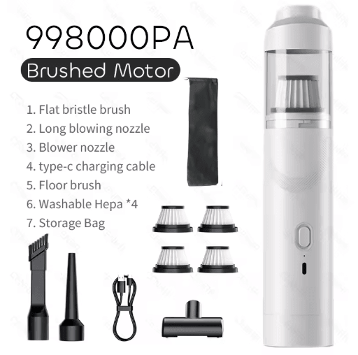 CENRR 9998000PA Car Vacuum Cleaner Powerful Wireless Portable Cleaner with Air Blower
