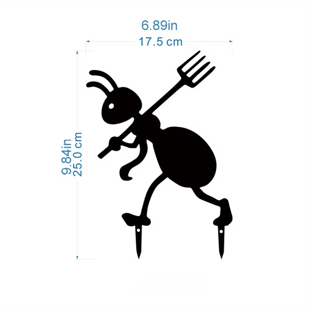 Garden Decor Ants Metal Ants, Backyard Lawn Stakes, Garden Iron Crafts, Yard Metal Art & Gardening Ornaments