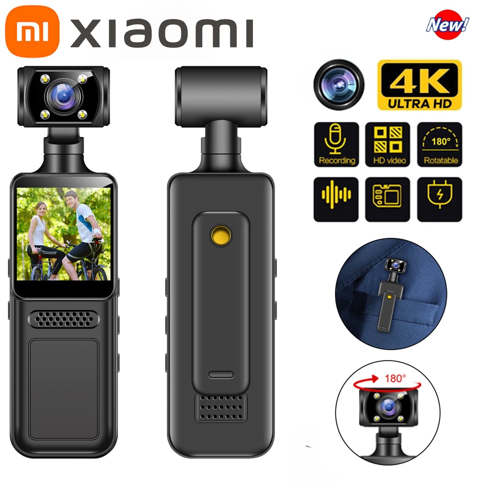 Xiaomi 8K HD Handheld Pocket Camera with Rotating Mini Portable Design