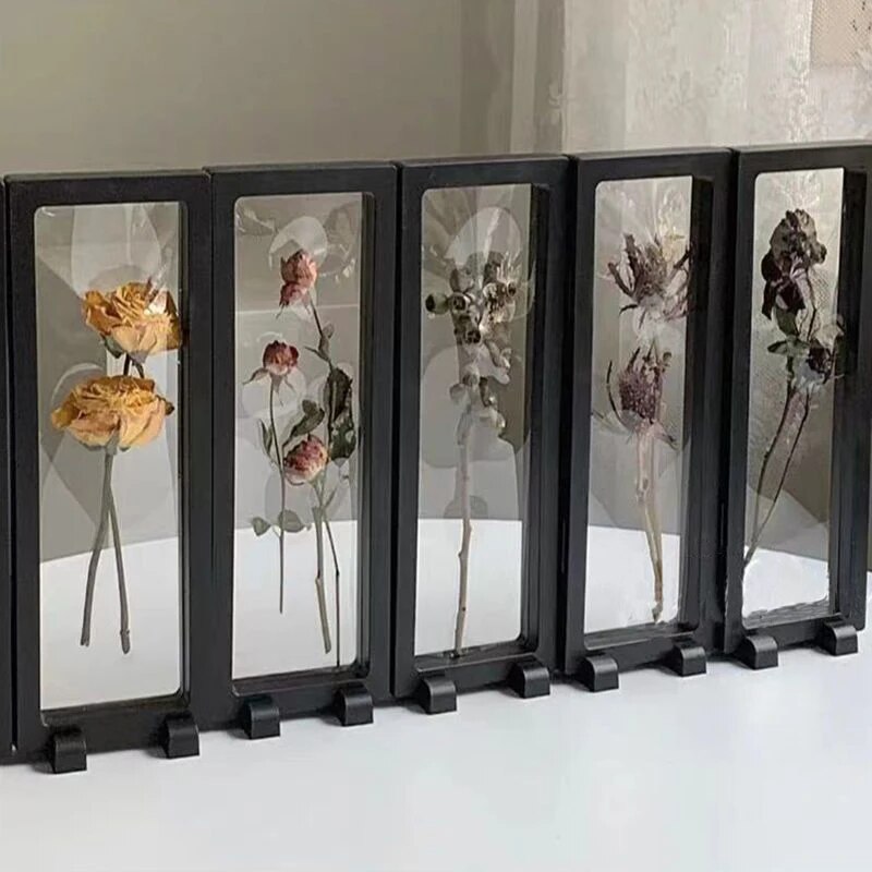 Dried Flower Frame Storage Box: Transparent Display Picture Frame for Jewelry & Home Wall Decoration
