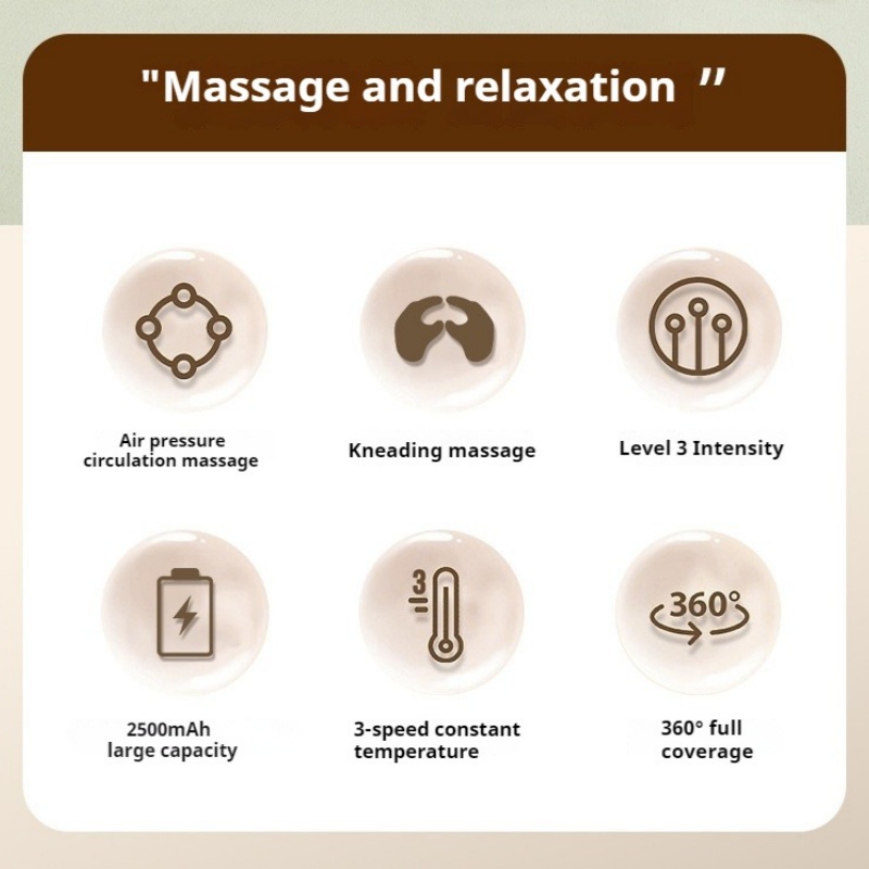 Hot Compress Calf Massager, Home Air Wave Full Leg Massager, Leg Massager Fully Automatic