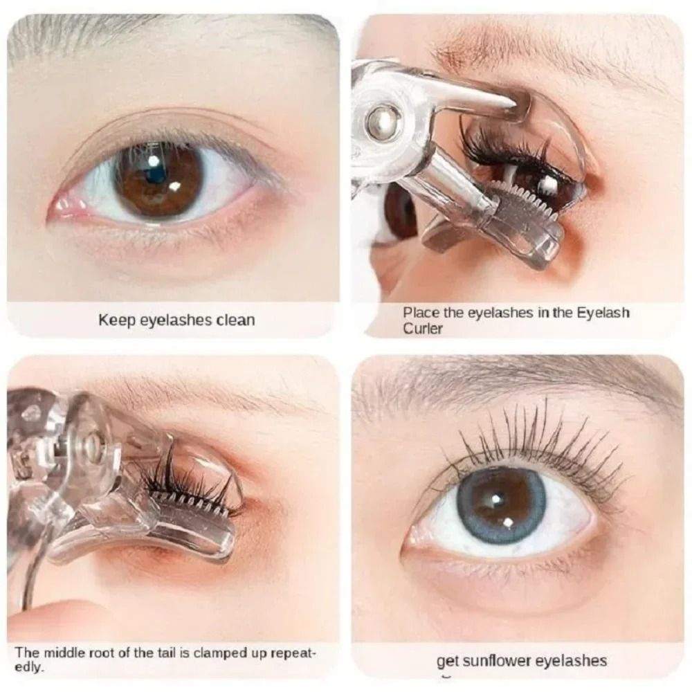 Dual Type Eyelash Curler with Comb for Natural Long Lasting Curl