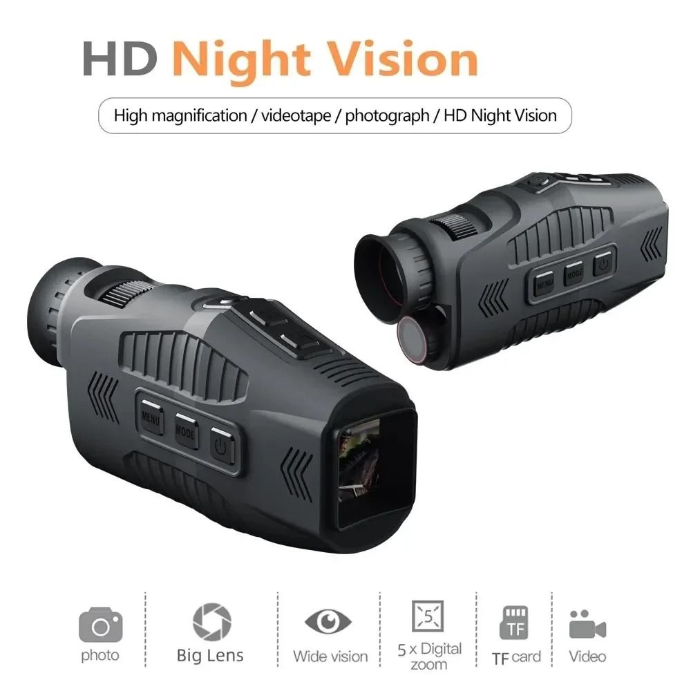 R11 Infrared Night Vision Monocular with 1080P Resolution 5X Digital Zoom and 300M Range