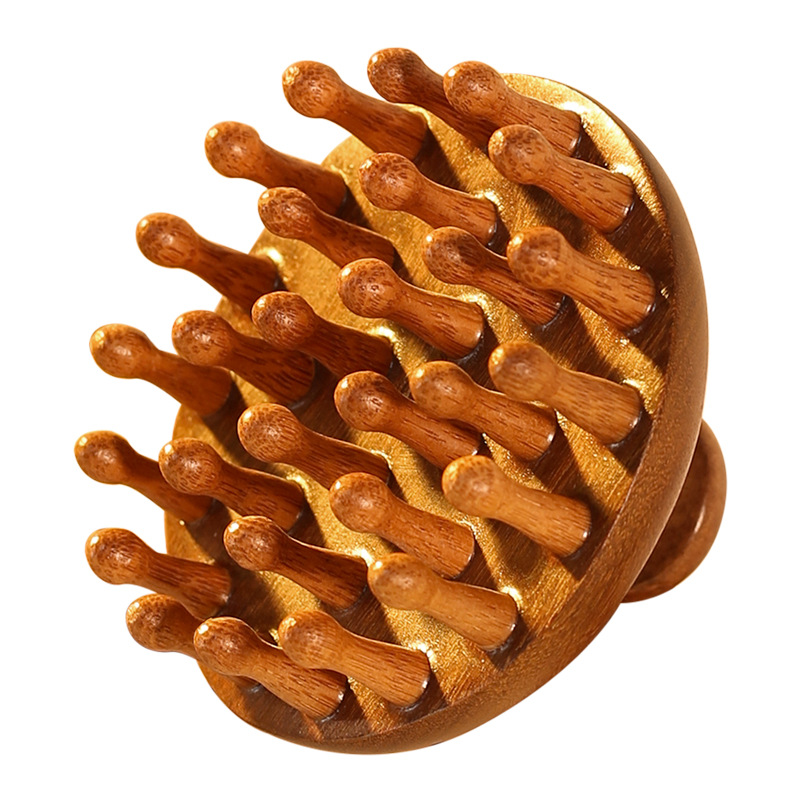 Sandalwood Scalp Massager Comb Natural Wooden Meridian Therapy Hair Brush