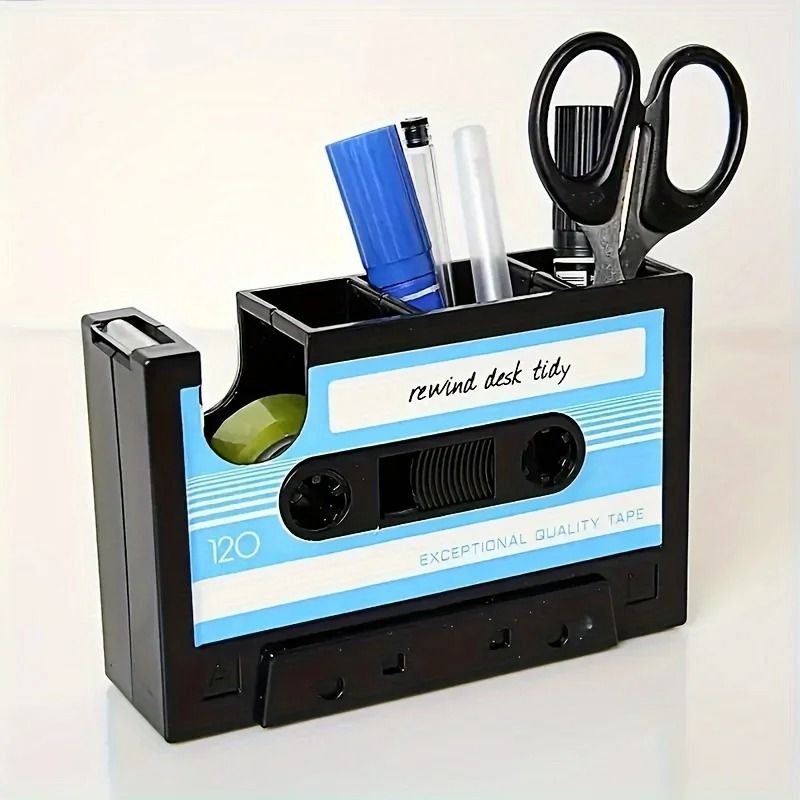 Retro Style Cassette Tape Pen Holder
