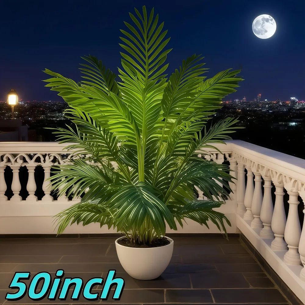 Large Artificial Palm Tree Realistic Indoor Outdoor Tropical Decor Plant