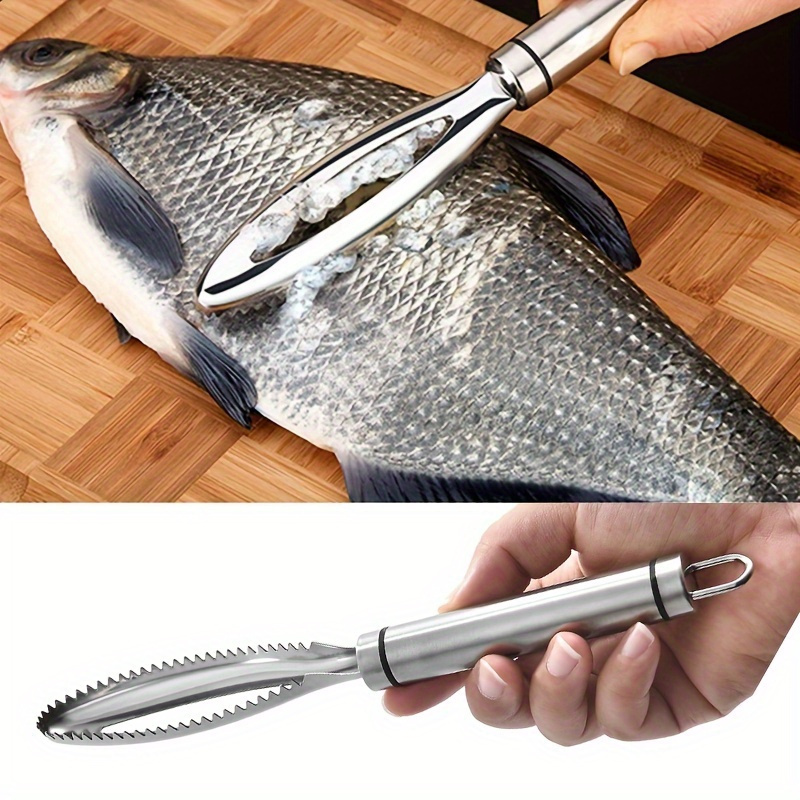 Stainless Steel Fish Scale Peeler Remover Scraper Tool Cleaning Brush for Fish Skin