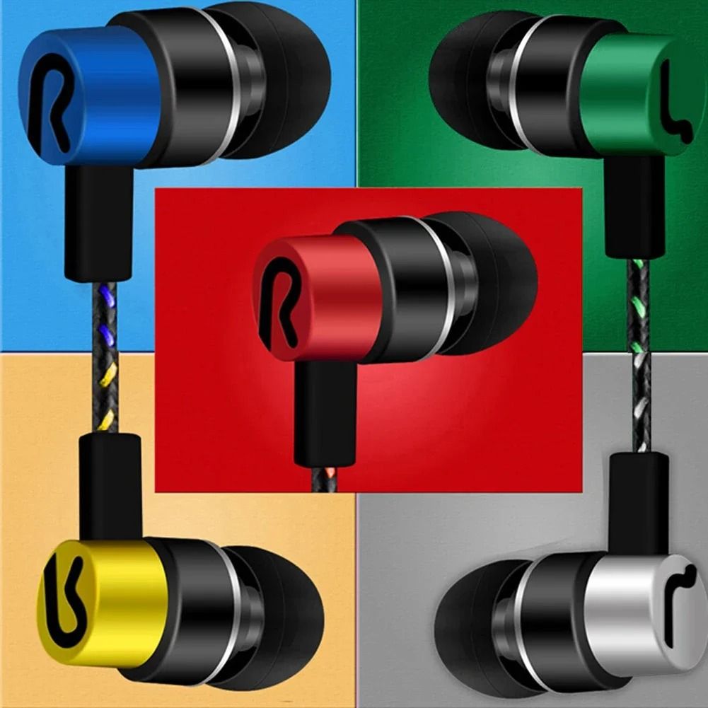 3.5mm In-Ear Wired Headphones – Deep Bass Stereo Earbuds with Noise Isolation