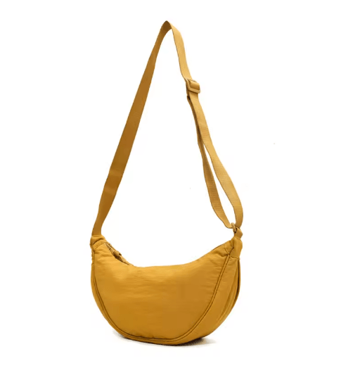 Minimalist Nylon Crossbody Shoulder Bag Lightweight Padded Travel Purse for Women