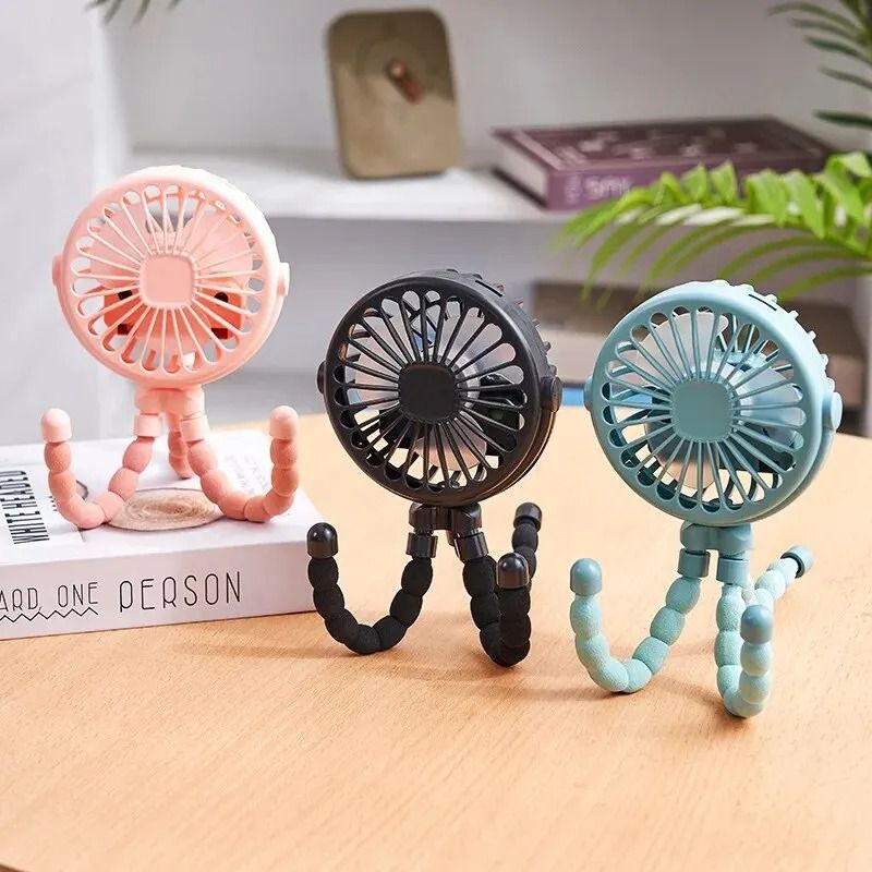 USB Rechargeable Portable Mini Fan for Stroller and Student Use