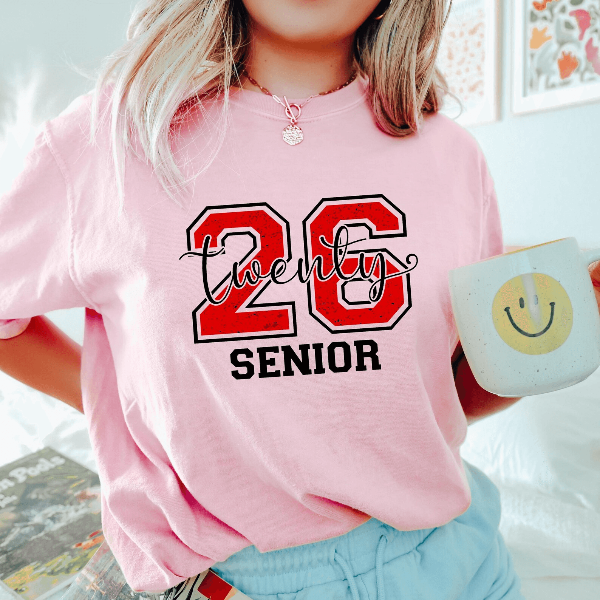 Retro Senior 2026 Shirt Vintage Class of 2026 Shirt Graduation Tee Comfort Colors Style
