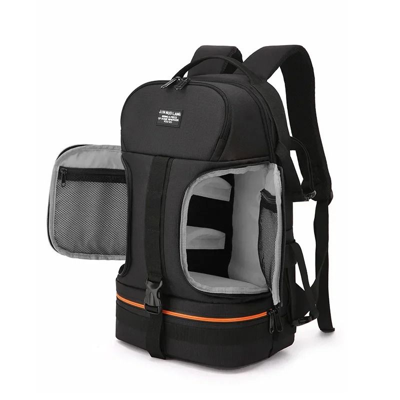 Large Capacity Waterproof DSLR Camera Backpack with 15.6 Inch Laptop Compartment