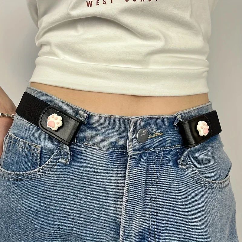 Lazy Buckle Stretch Belt – Invisible Adjustable Elastic Jeans Belt for Women