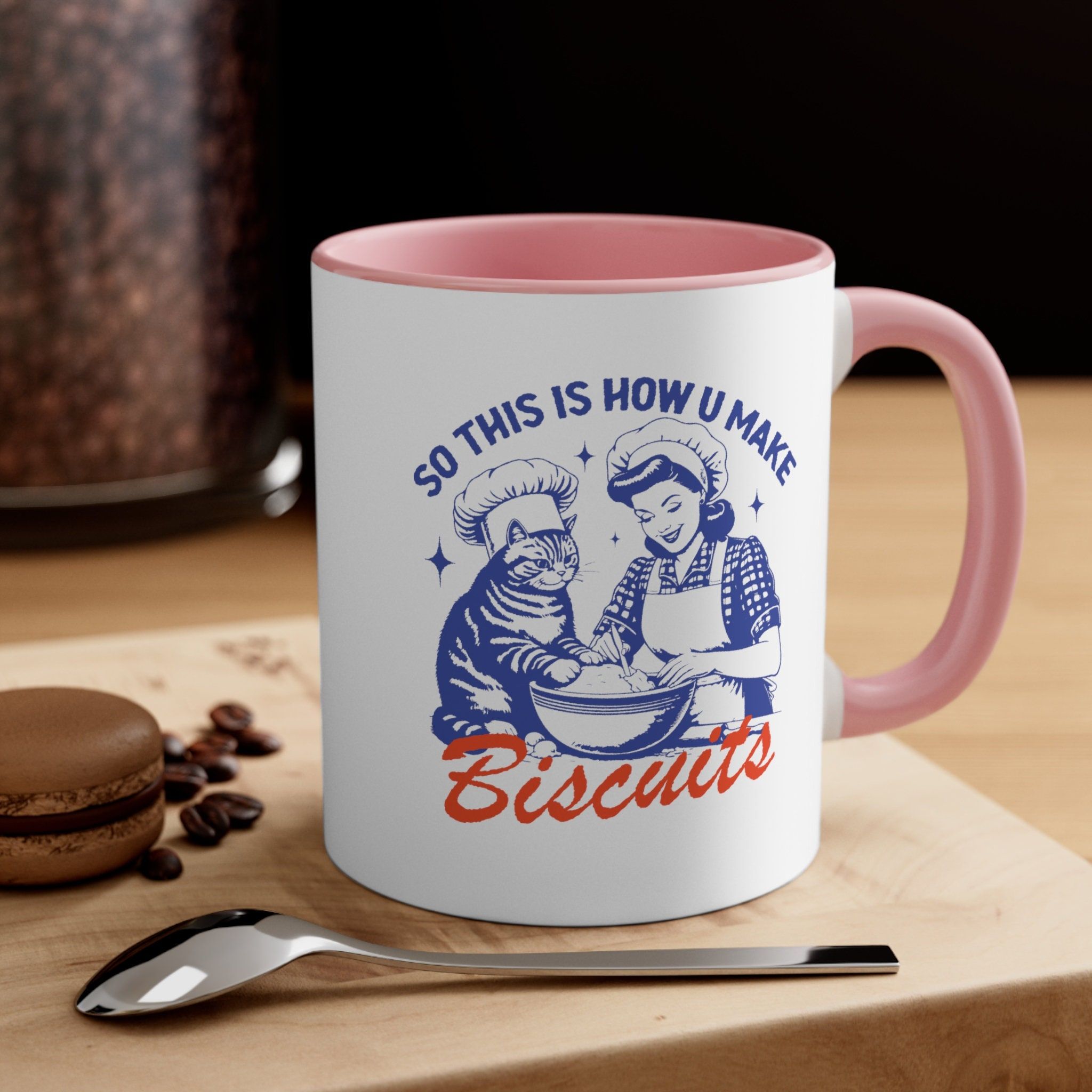 So This Is How I Make Biscuits Mug Funny Baking Coffee Cup Retro Kitchen Humor Gift