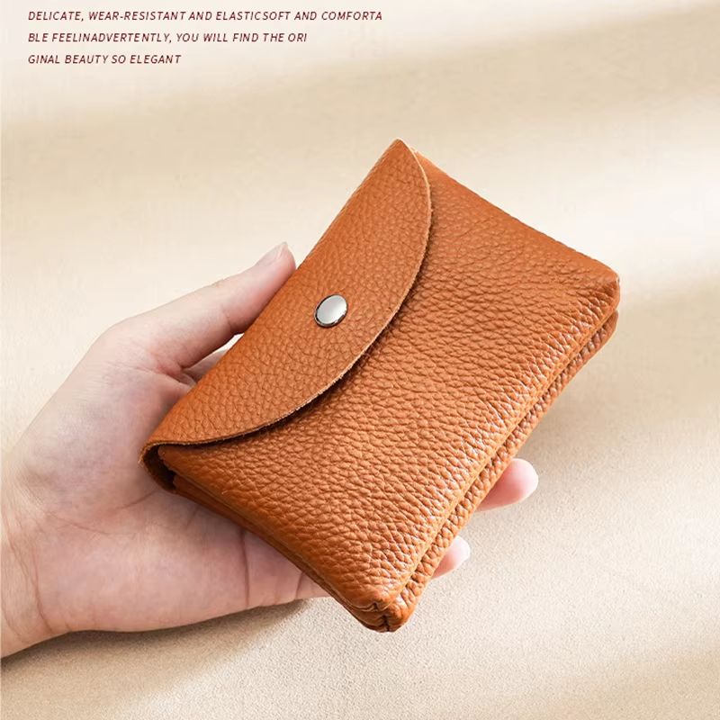 Custom Name PU Leather Coin Purse Card Holder Zipper Wallet with Engraved Initials