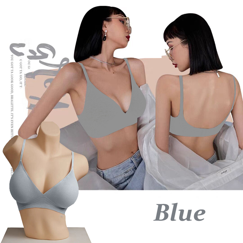Women Sexy Seamless Bras Deep V Neck Bralette Sexy Lingerie Letter Strap Tops Push Up Underwear Wireless Brassiere