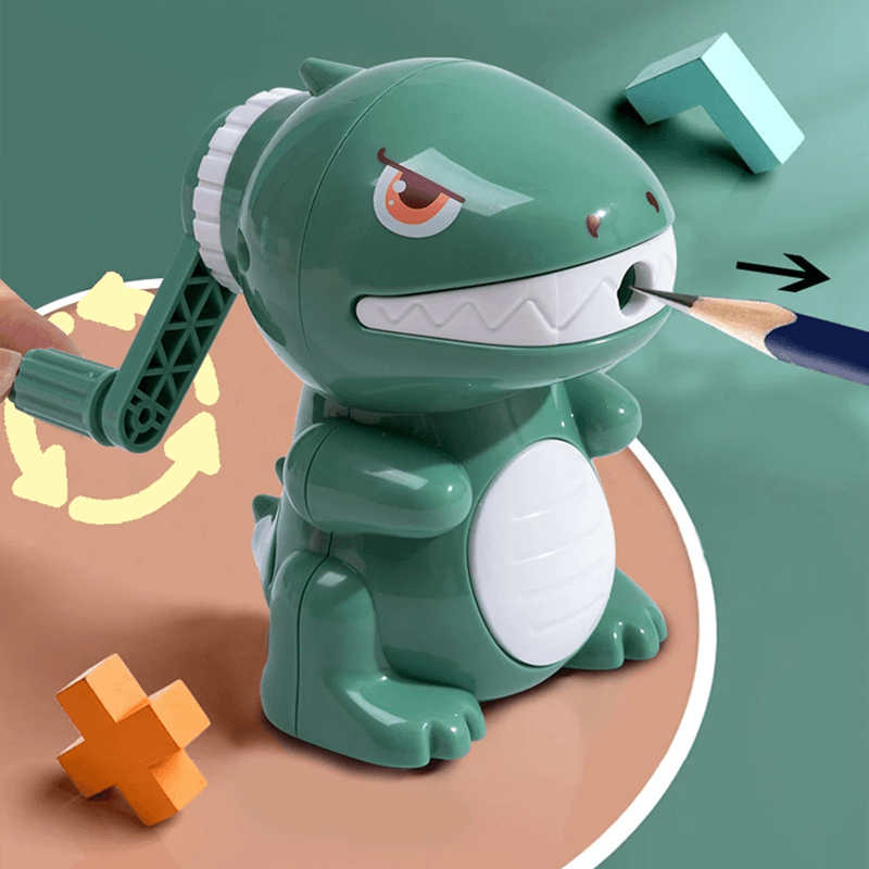 Cute Dinosaur Pencil Sharpener Manual Cartoon Sharpener for Kids and Students