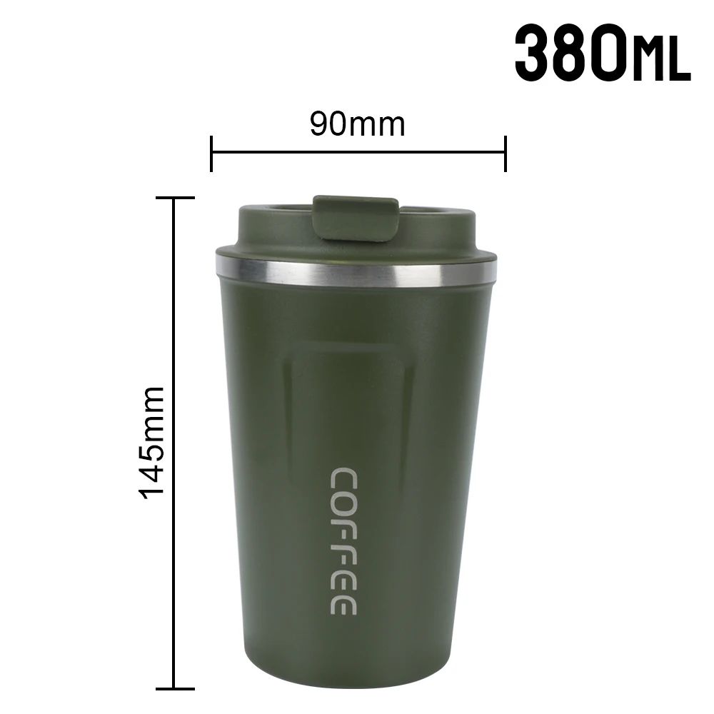 Thermo Cafe Double Wall Stainless Steel Travel Mug – Leakproof Coffee Thermos Cup