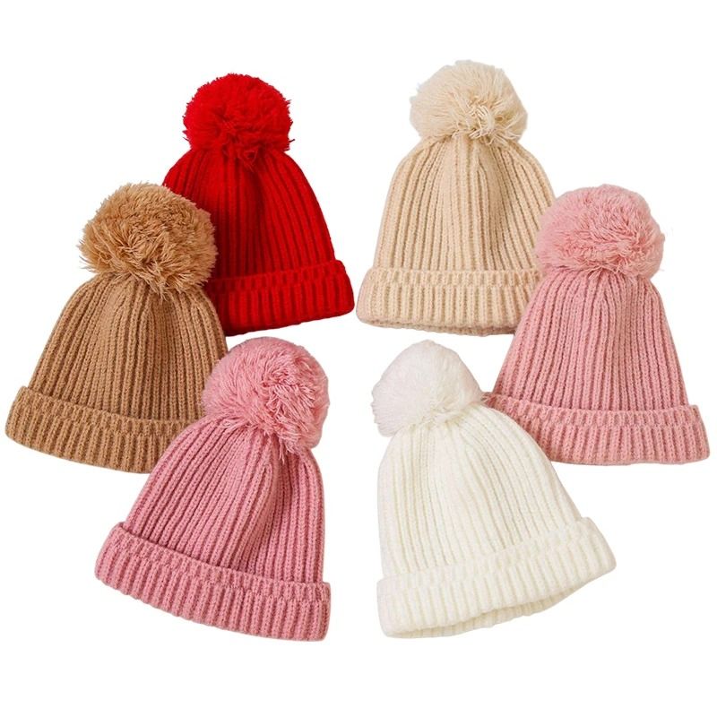 Elite Pompom Crochet Beanie – Premium Knitted Thermal Headwrap for Newborns