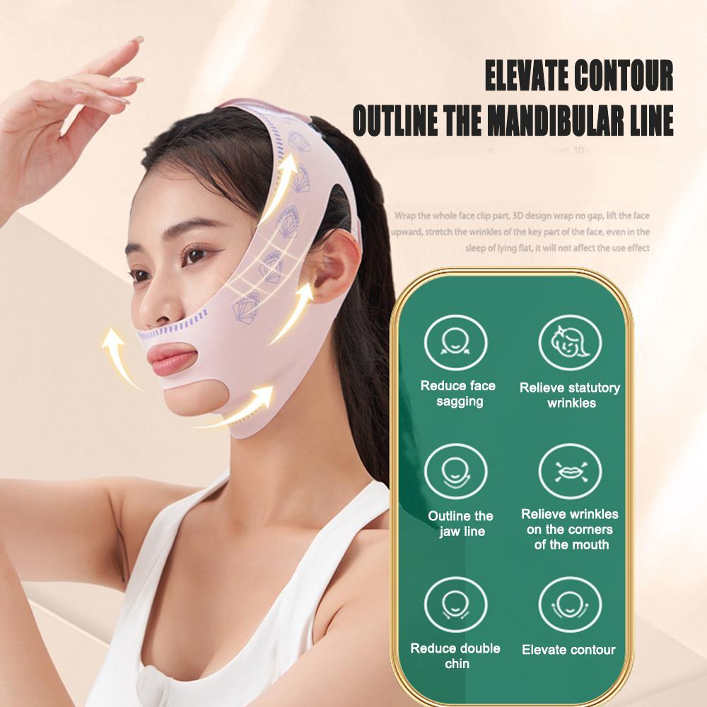 Chin Slimming V Line Lifting Mask, Anti-Wrinkle Face Strap for Overnight Face Sculpting