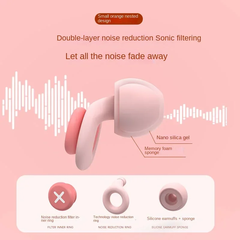 Noise Canceling Silicone Earplug Sleep Soundproof Foam Soft Anti Slow Rebound Ear Protection