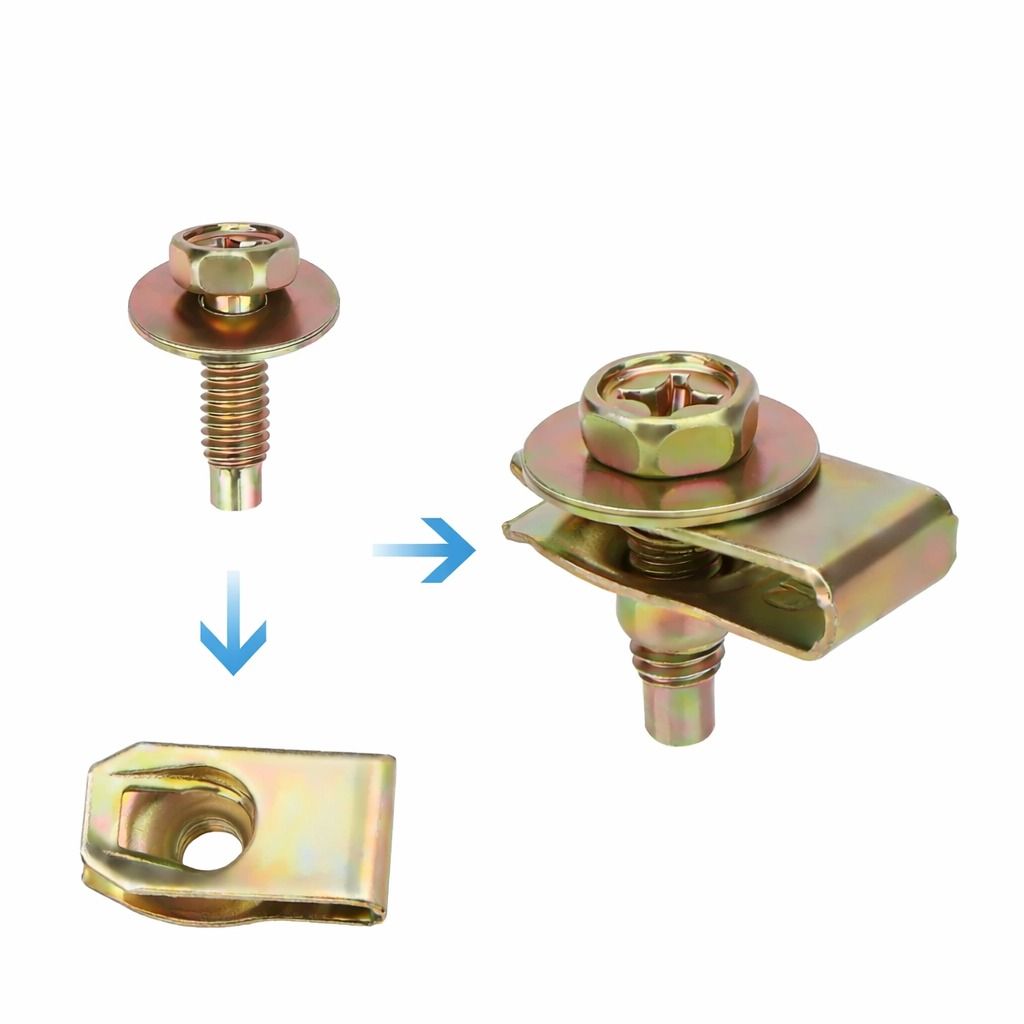 Heavy-Duty Metal Car Body Bolt U Nut Clip Kit for Quick Fixing