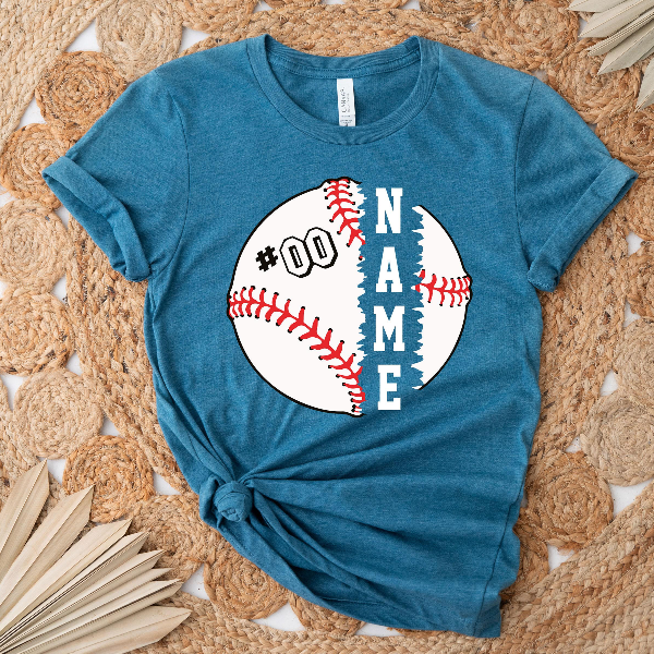 Custom Baseball Team Shirt with Name & Number – Personalized Baseball Shirt Gift