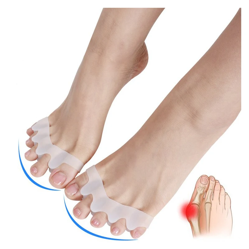 Soft Gel Toes Separator, Bunion Corrector, Protective Straightener, Foot Spacers Stretchers Care Tool