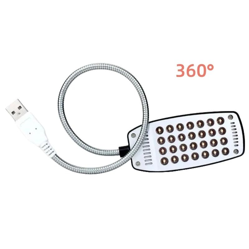 USB LED Book Light with Flexible Neck and Eye Protection