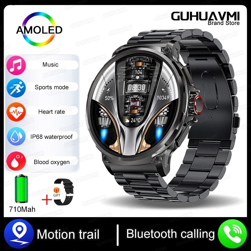 Ultra HD AMOLED GPS Smartwatch with 1.85-Inch Display, 710mAh Battery and Bluetooth Calling