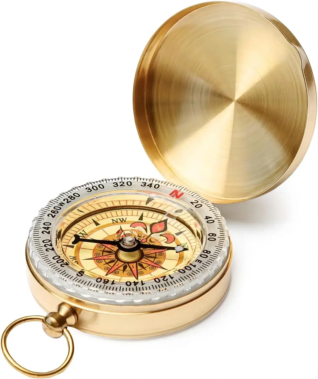 Classic Pocket Compass  Glow in the Dark, Waterproof, Military-Grade Hiking & Camping Gear
