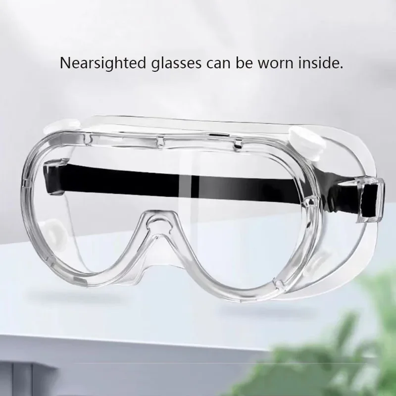 Waterproof Work Safety Goggles Windproof Dust-proof Anti Fog Protective Glasses for Laboratory Work and Water Parks